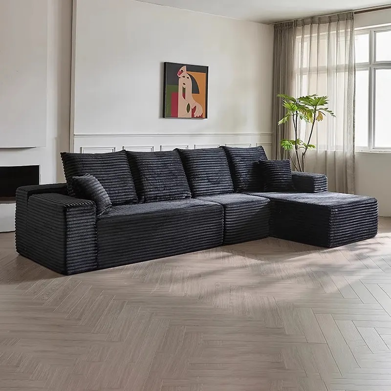 Tufted-Velvet-Compressed-Sofa-Sectional-with-Chaise